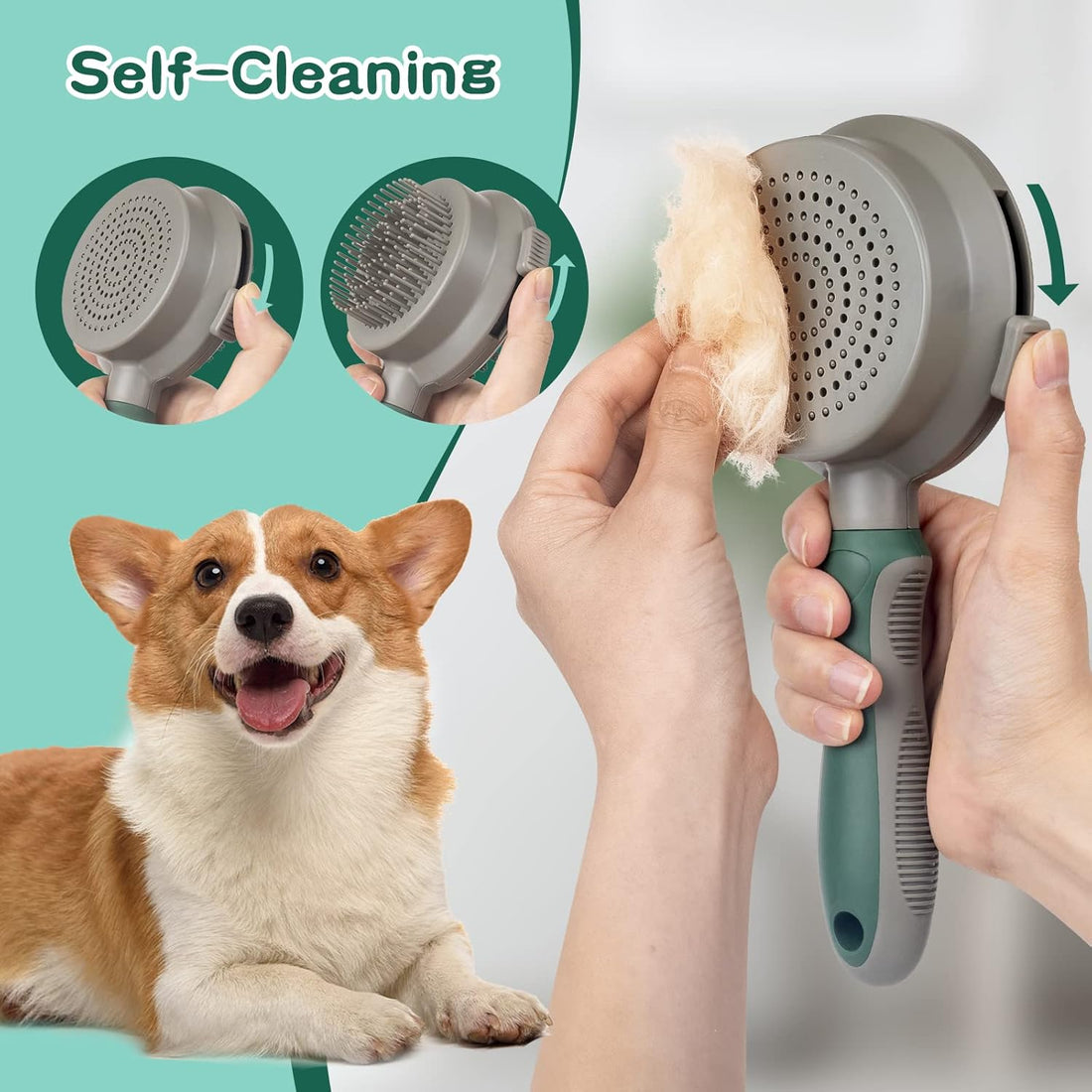 Self-Cleaning Pet Hair Brush