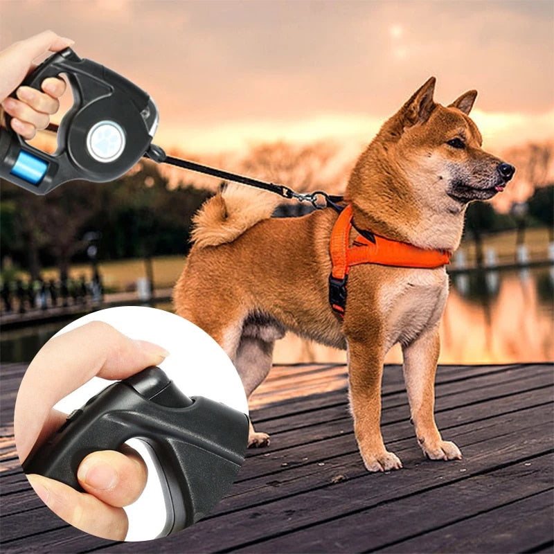 LED Retractable Dog Leash